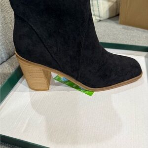 BEAST FASHION Black Suede Heeled Boots